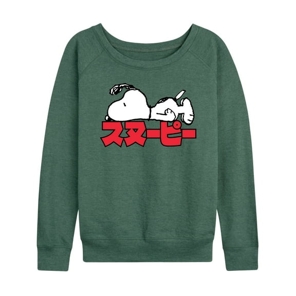 Peanuts - Snoopy Kanji - Women's Lightweight French Terry Long Sleeve Shirt