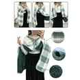 thumbnail image 2 of JeashCHAT Lady Multifunction Doublelayer Tartan Plaid Blanket Scarf Wrap Shawl Winter Warm, 2 of 2