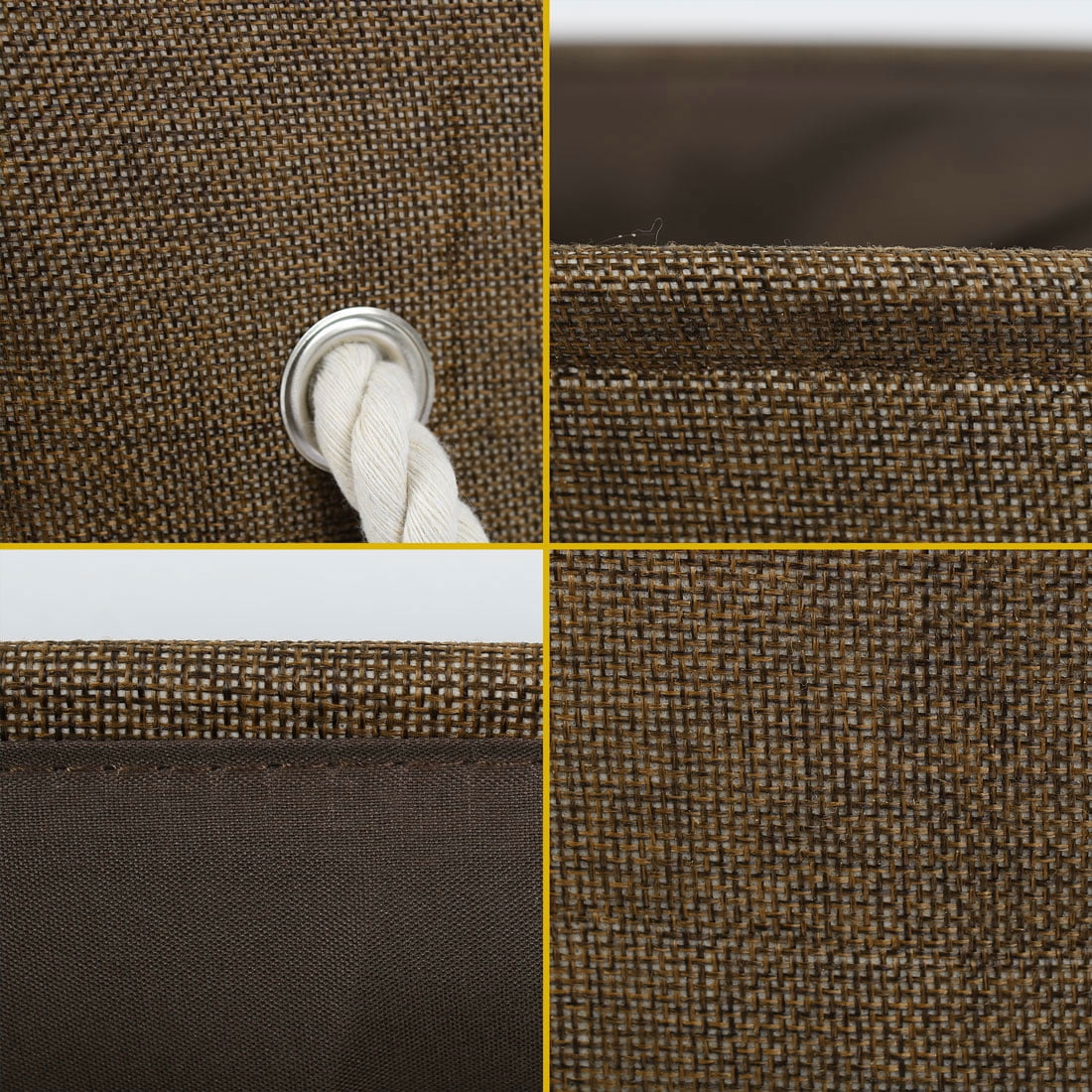Collapsible Fabric Storage Bins Basket Storage Container Chocolate Color L