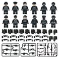 thumbnail image 1 of Juego de bloques de construcción de policía especial negro, 22, 24 y 28 piezas, bolsa de juguetes para ensamblar con partículas pequeñas, 1 of 5