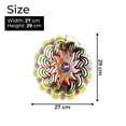thumbnail image 2 of Accent Collection Abstract Metal Wind Spinner For Garden, 3D Design, Blue, 2 of 6