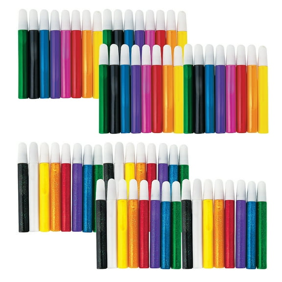 15 ml Marvelous Assorted Colors Suncatcher Paint Pen Bulk Kit - Set of 72, Basic Supplies, Party Supplies, 72 Pieces