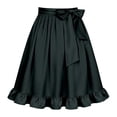 thumbnail image 3 of Ulitacool Girls Dress Elastic Waist Graphic Prints Performance Dresses Half Apron Skirts Fashion Daily Wear 3-12 Years Dark Green, 3 of 3
