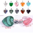thumbnail image 5 of 20 piezas colgantes de piedra en forma de corazón, cuentas de chakra, dijes de cristal DIY, 2 tamaños diferentes, colores surtidos brillar Electrónica, 5 of 5