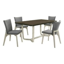 Biloxi 5-piece 71-inch Rectangular Dining Set Greyish Brown