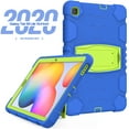 thumbnail image 5 of XYX Case for Samsung Galaxy Tab S6 Lite 10.4 inch (SM-P610/SM-P615/SM-P613/SM-P619), Dual Layer Slim Heavy Shockproof Rugged Protective Cover Case with Kickstand (Blue Lime), 5 of 7