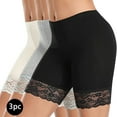 thumbnail image 2 of fatyb Women's Cotton Boyshorts Under Dress High Waisted Seamless Lace Shorts Underwear 3 Pack, 2 of 3