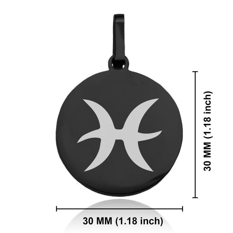 12mm Black Zodiac Charms, Round Stainless Steel Zodiac Signs, Astrological  Signs, Zodiac Disc Beads for Jewelry Making 