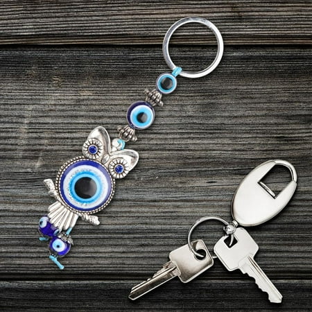 Peahefy Evil Eye Owl Key Ring Turkish Glass Amulet Blue Evil Eye Owl Keychain Key Ring Home Decor Turkish Glass Amulet Charm Pendant Blessing Gift Walmart Canada