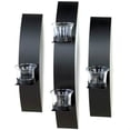 thumbnail image 3 of Accent Plus Home Locomotion Black Wall Candleholder Set, 3 of 3