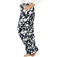 thumbnail image 3 of FLYCURVY Plus Size Women Pajama Pants Soft Long Sleep Lounge Pants Drawstring Star Floral Printed with Pocket L-5XL, 3 of 6