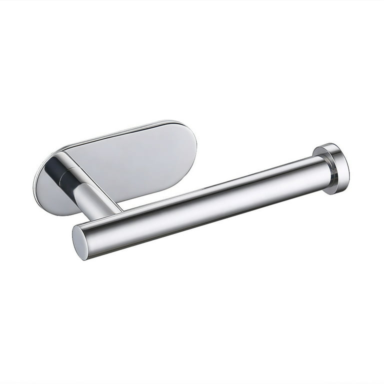 Simtive Adhesive Toilet Paper Holder, No Drilling Stainless Steel Toilet Roll  Holder, Stick on Wall for