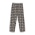 thumbnail image 3 of Vsdgher Black Plaid Heart Print Mens Pajama Pants Sleep & Lounge Pants, PJ Bottoms With elastic waistb and Pockets, 3 of 5