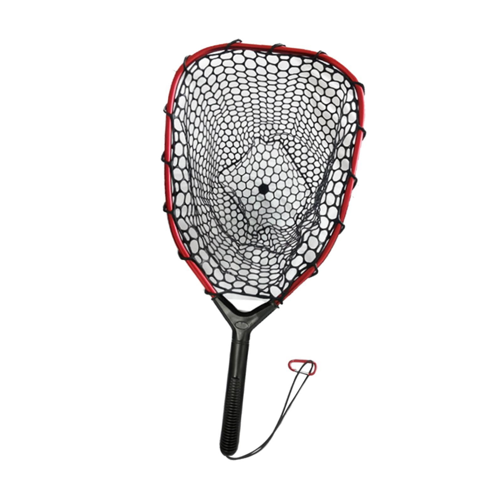 QccHieUs Fishing Landing Net Catching Mesh Net Nonslip Grip Sturdy Fishing Tool Catch and A