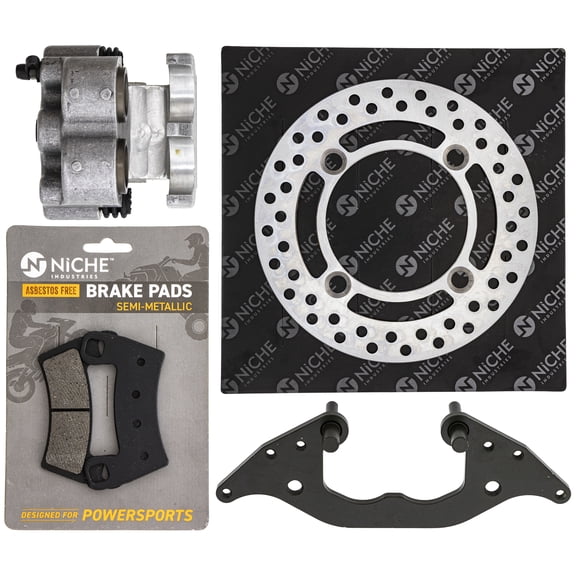 Niche Rear Right Brake Rotor Caliper Pad Kit for Polaris RZR 900 5254272 1912277 UTV MK1007946