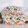 thumbnail image 3 of Rateoe Flowers Birds And Butterflies Pattern Flannel Throw Blanket, Ultra-soft Blanket for Bed, Couch, Car, Hypoallergenic Anti-pilling blanket-60"x50"(Horizontal), 3 of 6
