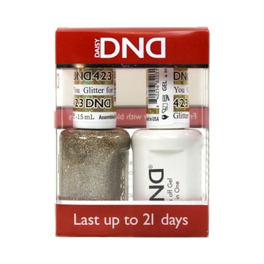 DND Duo Soak off Gel & Matching nail polish - 423 GLITTER FOR YOU
