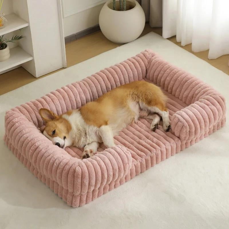 Calming Dog Bed Orthopedic Memory Foam Sofa Couch Waterproof Removable Cover Plush Mat for Small Medium Large Dogs