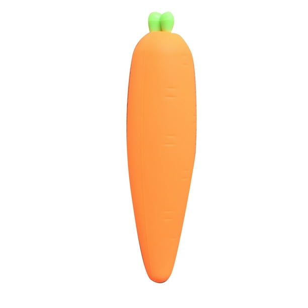 Cute Carrot Soft Plush Type Pencil case Pen Bag Stationery Organizer Zip  Closure