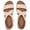 Almond 7005, variant on Women's Comfortable Flat Slide Sandals - Summer Fashionable with Elastic Ankle Strap.