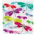 thumbnail image 3 of Ambesonne Abstract Shower Curtain, Hydrangea Dragonflies, 69"Wx84"L, Multicolor, 3 of 5
