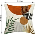 thumbnail image 6 of Burnt Orange Boho Pillow Covers 20x20 Inch 2 Pcs Tropical Leaf Mid Century Fall Outdoor Decor Throw Pillows Modern Geometry Farmhouse Decoration Pillowcase Linen Cushion Cover for Couch Sofa, 6 of 6