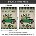 thumbnail image 4 of St. Patrick's Day Outdoor Flags Irish Outdoor Flag Green Clovers Shamrocks Truck Buffalo Plaid Outdoor Flags 12.5''×18'' Linen Vertical Double Sided Welcome Flags for Home,Spring Holiday Decor, 4 of 4