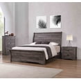 thumbnail image 3 of 1pc Contemporary Four Drawers Chest Bed Side Cabinet Wooden Furniture Rustic Gray Color, 3 of 5