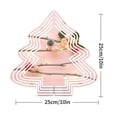 thumbnail image 2 of Metal Hanging Christmas Tree Wind Spinner - Decorative Garden Spinner with Symmetrical Design Accents Lights, 2 of 7