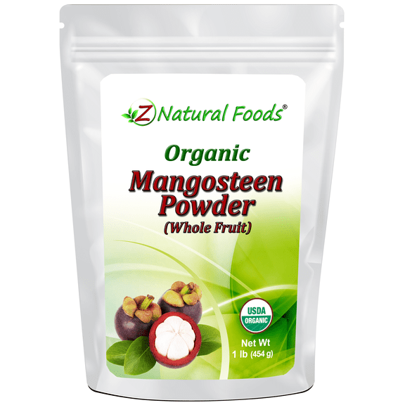 Z Natural Foods Mangosteen Fruit Powder, Nutrition-Packed, Supports Healthy Skin, Joints, and Blood Circulation, Perfect for Juice, Yogurt, and Smoothies, Non-GMO, Vegan, Gluten-Free, Kosher, 1 lb.