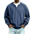 thumbnail image 2 of Men's and Big Men's Long Sleeve Waffle Knit Lightweight Pullover T-Shirt, 2 of 4