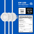 thumbnail image 6 of Inlight Plug-in LED Puck Lights, Surface Mount Only, Pre-Wired, 3000 K, Pack of 3, IN-0106-3-WH, 6 of 9