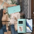 thumbnail image 6 of Allytechgroup for Samsung Galaxy A16 5G Flip Case, Slim Fit Shockproof Cover with Credit Card Slot, RFID Blocking Card Pocket Lanyard Shock-Absorbent Protective Bumper for Women Girls, Mint, 6 of 11