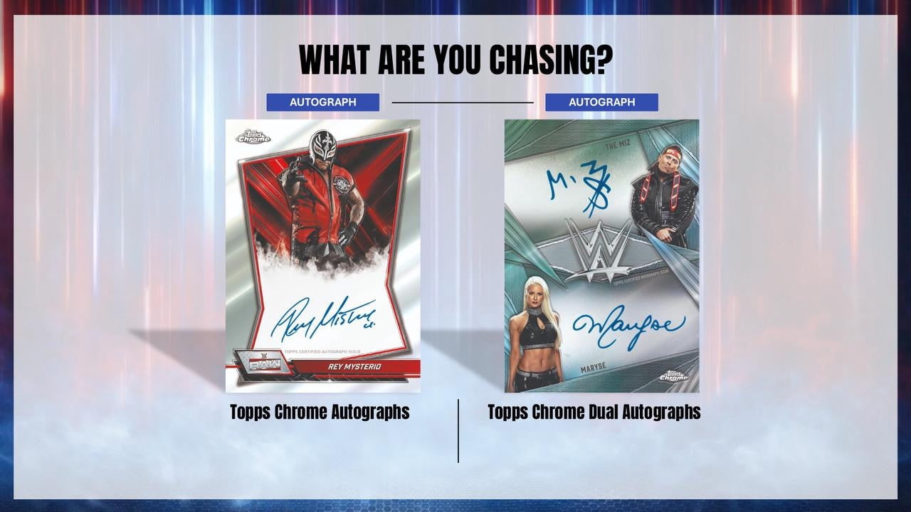 Topps Chrome WWE 2026 Trading Cards Hobby Box, 2 Chrome Autograph Cards per Box