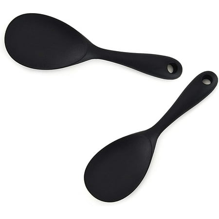 

Rice Spoon Silicone Rice Paddle Rice Cooker Serving Spoon Silicone Spoon Set Kitchen Utensils Set Kitchen Tool Set for Stirring Scooping and Mixing (Red 2 Pcs)