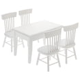 thumbnail image 1 of Ensemble de Meubles Miniatures 5 Pcs 1/12 Table à Manger Chaise en Bois (Blanc), 1 of 8