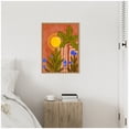 thumbnail image 2 of Kate and Laurel Moroccan Forest Framed Canvas Wall Art by Nikita Jariwala 18 x 24 Sylvie Natural, Traditional, Abstract, Tropical Art for Wall Decor, Living Room, Bedroom, 2 of 8