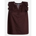 thumbnail image 5 of Terra & Sky Women's Plus Sleeveless Eyelet Ruffled Trim Cotton Tank Top, Sizes 0X-5X, 5 of 5