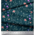 thumbnail image 3 of Soimoi Cotton Duck Fabric Leaves & Rose Floral Fabric Prints by Yard 42 Inch Wide, 3 of 3
