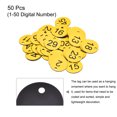 thumbnail image 3 of Unique Bargains Étiquette Ronde 1-50 Numéro Clé Étiquette Acrylique Gravée Jaune ID pour Décoration, Lot de 50, 3 of 5