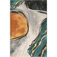 thumbnail image 2 of Unique Loom Outdoor Modern Collection Area Rug - Boho (5' 3" x 8' Rectangle Multi/Black), 2 of 9