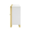 thumbnail image 6 of Ailani White Sideboard/Buffet - 4 Doors, Polished Gold Handle and Leg Tip, 2 Adjustable Shelves, 6 of 10