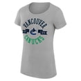 thumbnail image 2 of Women's G-III 4Her by Carl Banks Heather Gray Vancouver Canucks City Graphic Sport Fitted Crewneck T-Shirt, 2 of 3