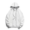 thumbnail image 2 of Gibobby Sudadera para Hombre Sudadera con capucha de forro polar casual de gran tamaño(Blanco,G), 2 of 4
