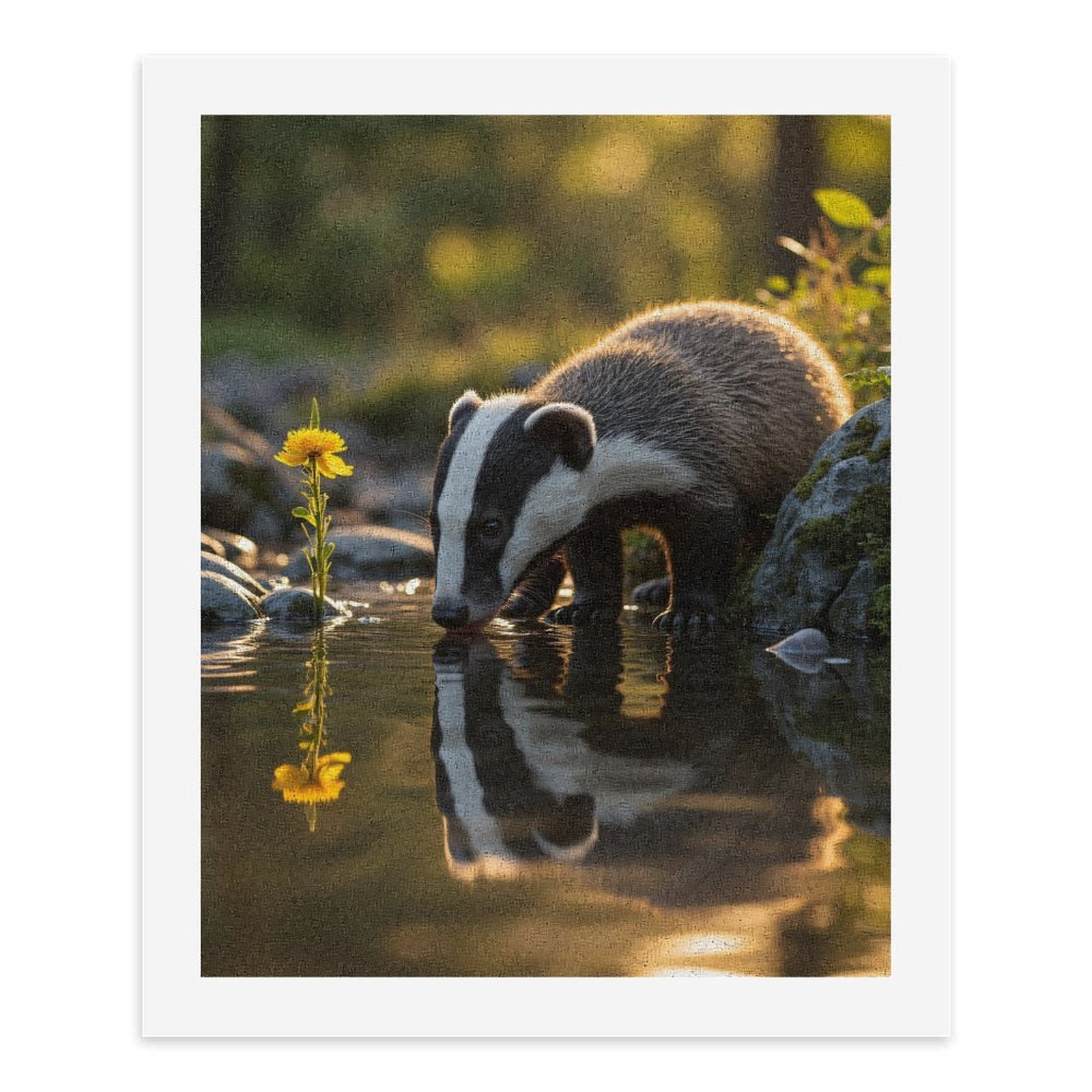 Paint by Numbers Kit for Adults, Badger Reflection Tranquil Stream Paint by Numbers, Easy Paint by Numbers Kit for Adults Beginner, DIY Adult Paint by Number Kits on Canvas, Home Decor