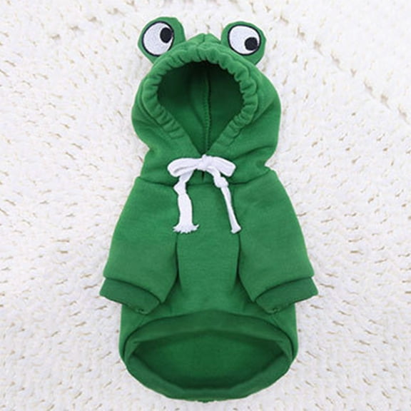 Pet Frog Shaped Clothes, Pet Sweater, Green Dog Hoodie, For Small & Medium Dogs