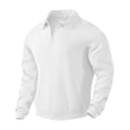 thumbnail image 5 of yillto Big and Tall Sweatshirt for Men Long Sleeve Collar Quarter Zip Pullover Top Loose Casual Sweatshirt, 5 of 7