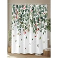 thumbnail image 4 of Shower Curtain Sage Green Leaves Shower Curtains for Bathroom, Waterproof Polyester Shower Curtain Set with Hooks, Extra Long 72" x 78" Watercolor Fruit Branch Plant, 4 of 6