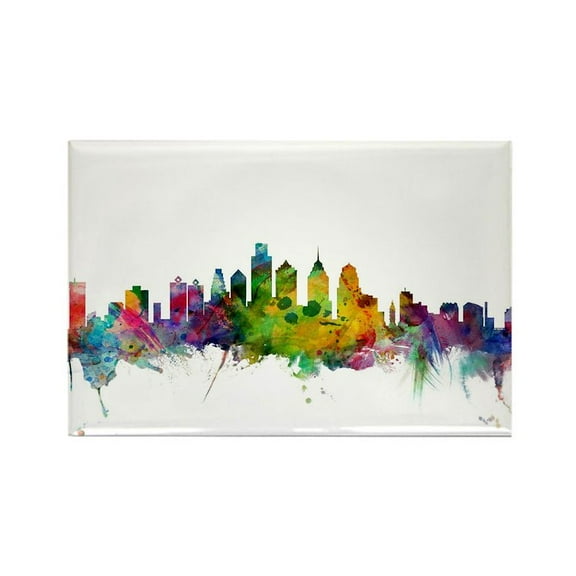 CafePress - Philadelphia Pennsylvania Skyline Magnets - Rectangle Magnet, 2"x3" Refrigerator Magnet