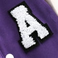 thumbnail image 5 of Zaldita 2pcs Kids Boys Girls Sports Tracksuit Long Sleeve Hooded Baseball Jacket Athletic Swetashirt with Jogging Pants Set Purple 6-7, 5 of 7